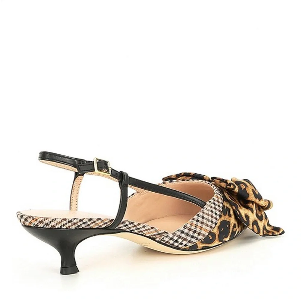 NWT Kate Spade Daxton houndstooth leopard pumps